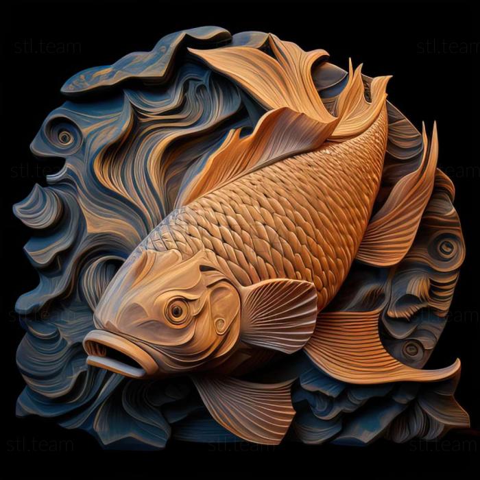 3D model Astatotylapia fish (STL)